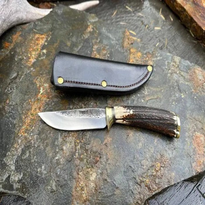 Handmade D2 Full Tang Razor Sharp Skinning Knife Hand Forged Outdoor Camping Hunting Knife