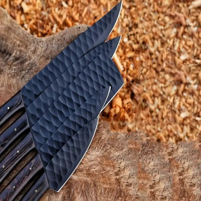 Hand Forged 5 pcs Steel Chef Set, Handmade Kitchen knife, Chef knives, Kitchen knives