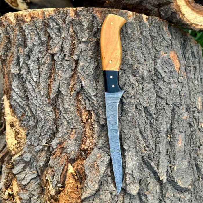 Handmade Damascus Fillet Knife – Flexible Chef & Fishing Knife