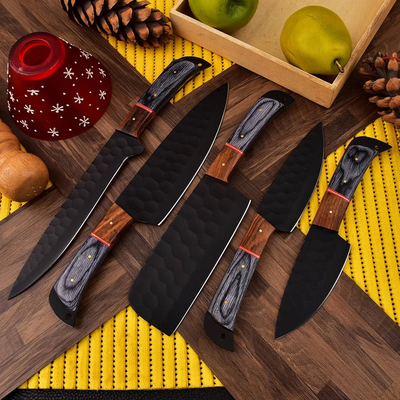 Handcrafted 5 pcs Chef Set With Exquisite Sharpness