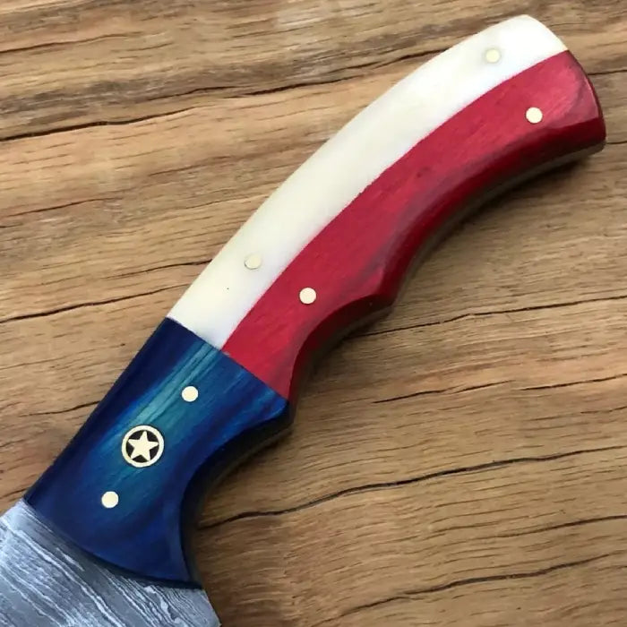 Damascus Steel Custom Handcrafted Skinner Bushcraft Hunting Knife