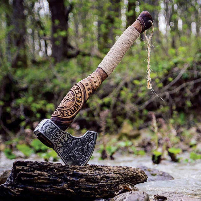 Handcrafted Viking Axe Best Outdoor Camping Tool