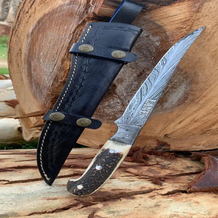 Beautiful Custom Handmade Damascus Steel fishing fillet knife gift Christmas gift birthday
