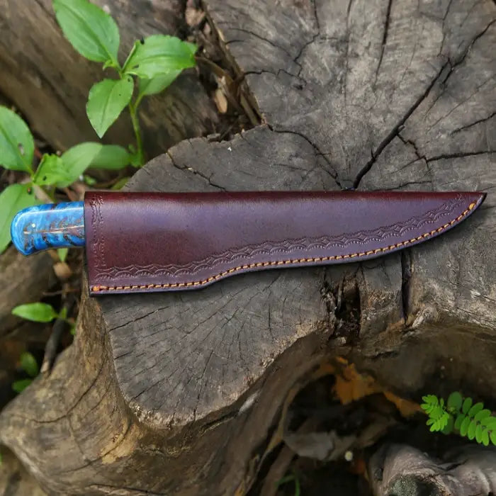 Hand Forged Fillet Knife With Leather Case Birthday Gift