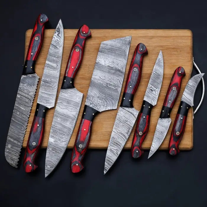 Handmade Kitchen Knife Set With Leather Bag Perfect Gift For Him