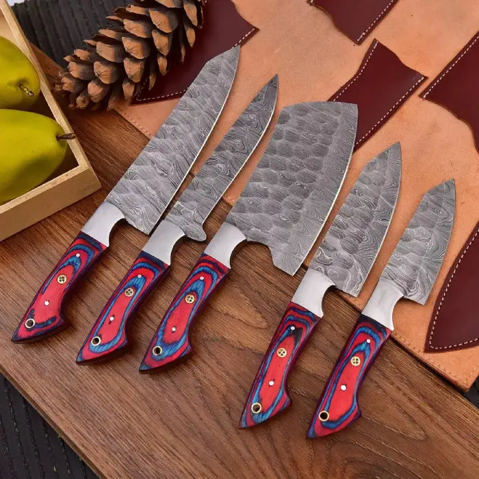 Ladies Kitchen Knife Steel Chef Knife Kitchen Knife Set with Leather Bag