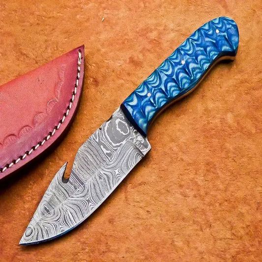 CUSTOM HANDMADE DAMASCUS STEEL BLADE, CAMPING HUNTING KNIFE